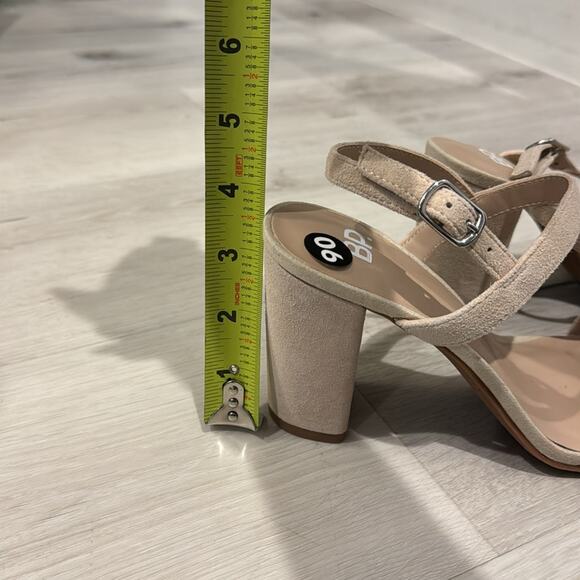 BP NWT Lula Slingback Blush Suede Strappy Block heel Sandals - Picture 7 of 8